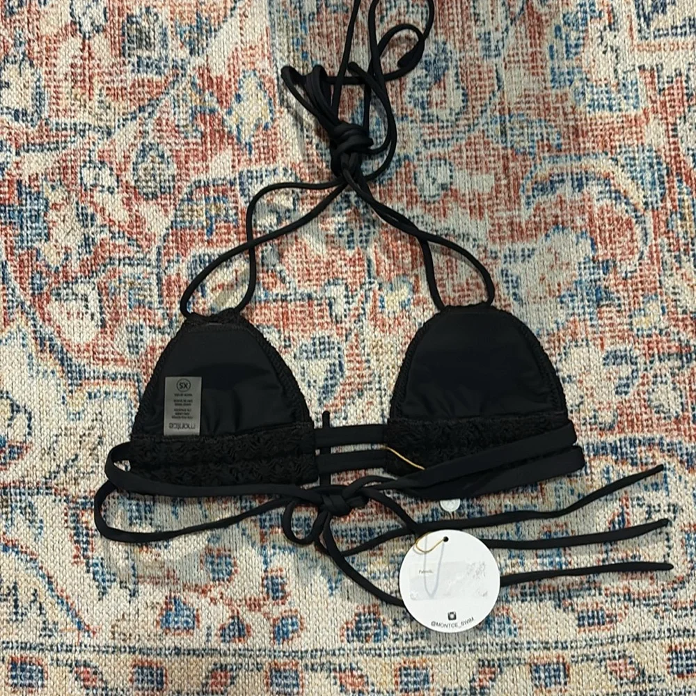 Montce Swim Palmilla Negra Dopio Bikini Top SZ XS NWT - Picture 4 of 4